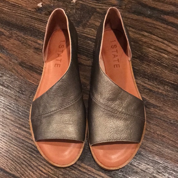 1 state celvin leather slide sandals